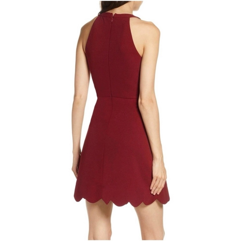 Lulus Mamacita Burgundy Halter Skater Dress - Picture 2 of 7
